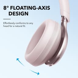 soundcore by Anker Space One Draadloze Over-ear Koptelefoon Roze - Headphones - Active Noise Cancelling, Multipoint Connection, 55 uur accuduur, Bluetooth 5.3, LDAC, Hi-Res Certified — thumbnail 5