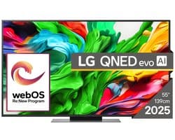LG 55QNED86A3A - 55 inch - 4K - QNED Evo - 2025 - Buitenlands model
