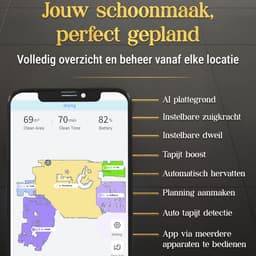 SwayTosh Nobilenta V2 – Robotstofzuiger Met Dweilfunctie – 10.000Pa – 2025 – AI Intelligence – Zelfreinigend Station & Auto-Dweilpad Reiniging – Drempels Tot 3 Cm – Volledig Beheer Via App – Robotstofzuiger Met Laadstation — thumbnail 9