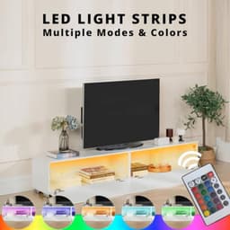 Moderne TV Kast met LED Verlichting - Wand- of Staande Opstelling - 180 cm — thumbnail 2