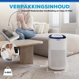 Sofresh luchtreiniger met app - 80 m² - Automatische stand + 6-in-1 filtersysteem - Luchtkwaliteitsindicator - Ionisator - UV - Luchtfilter - Air purifier met HEPA-filter — thumbnail 11