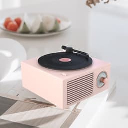 JeiibrZui Vintage Bluetooth-Luidspreker - Retro Cadeau Voor Meisjes - Krachtig Geluid 5W Met Heldere Bassen - 1 Stuk - Roze — thumbnail 6