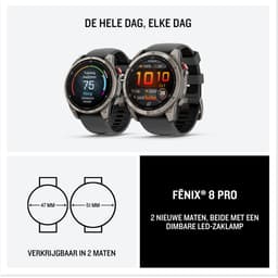 Garmin fenix 8 Pro - Smartwatch - 47 mm - AMOLED - Ingebouwde inReach® technologie - LTE connectiviteit - Tot 15 dagen batterijduur - Titanium — thumbnail 14