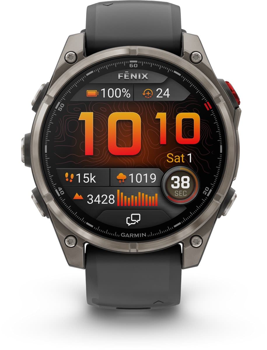 Garmin fenix 8 Pro - Smartwatch - 47 mm - AMOLED - Ingebouwde inReach® technologie - LTE connectiviteit - Tot 15 dagen batterijduur - Titanium — afbeelding 1