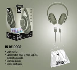 Fresh 'n Rebel Clam Ace 2 – Draadloze Bluetooth Koptelefoon met Active Noise Cancelling – 100+ uur Speeltijd - Met volume wiel - Dried Green — thumbnail 8