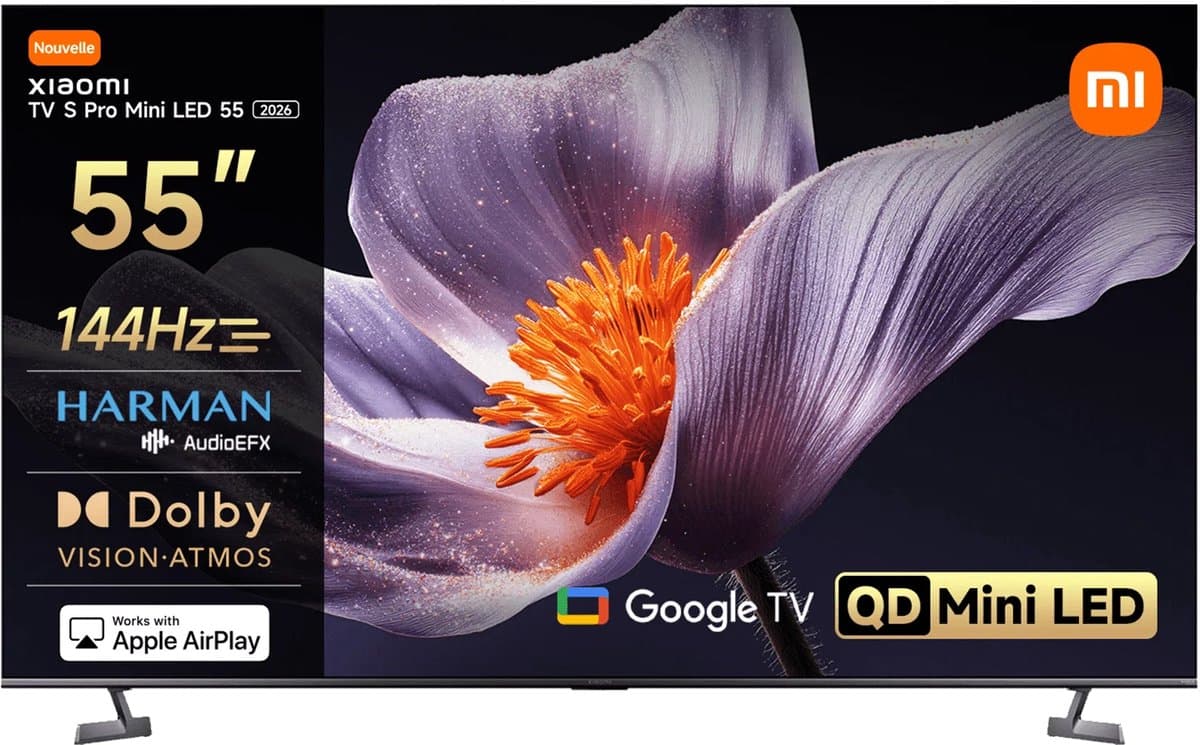 Xiaomi TV S Pro - 55 inch Mini LED TV - 4K Ultra HD - 144Hz Gaming - 1700 nits Helderheid - Dolby Vision & Atmos - Smart TV met Google TV — afbeelding 1