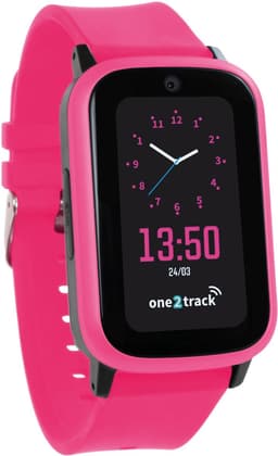 One2track Connect UP roze | GPS horloge voor kinderen | Bekijk de locatie van je kind. Stel veilige zones in. En videobellen met de leukste smartwatch voor kinderen — thumbnail 1