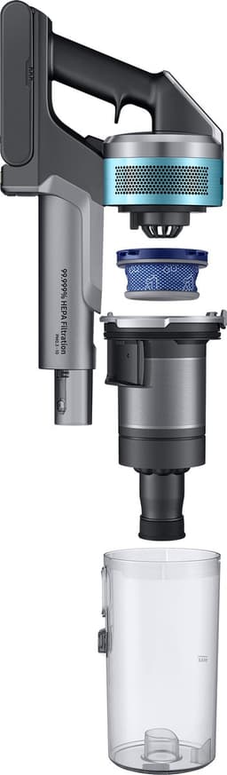 Samsung Jet 75 turbo Steelstofzuiger Batterij/Accu Droog HEPA Zakloos 0,8 l 550 W Zwart, Chroom, Muntkleur, Blauwgroen — thumbnail 16