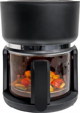 4SWISS ABB-G24 Pure Glass - Airfryer - Heteluchtfriteuse - 1200W - 3L - Touchscreen - Glazen bak - Zwart — thumbnail 4