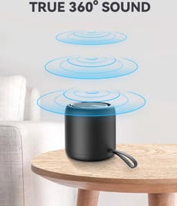Hoogwaardige Bluetooth speake - Draagbare Bluetooth speaker - Buitenwaterdichte draadloze verbinding TWS - Mini subwoofer - voor familiefeesten en verjaardagscadeaus - Zwart — thumbnail 5