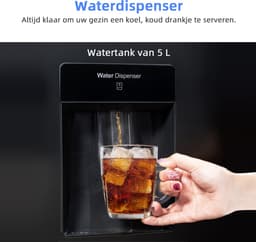 CHiQ FSS559NEI42D - Amerikaanse koelkast - 559 Liter - No Frost - 5.5 L Waterdispenser - Digitaal LED Display - Inverter Compressor - Snelvriezen tot -32℃ - 12 jaar garantie op compressor — thumbnail 9