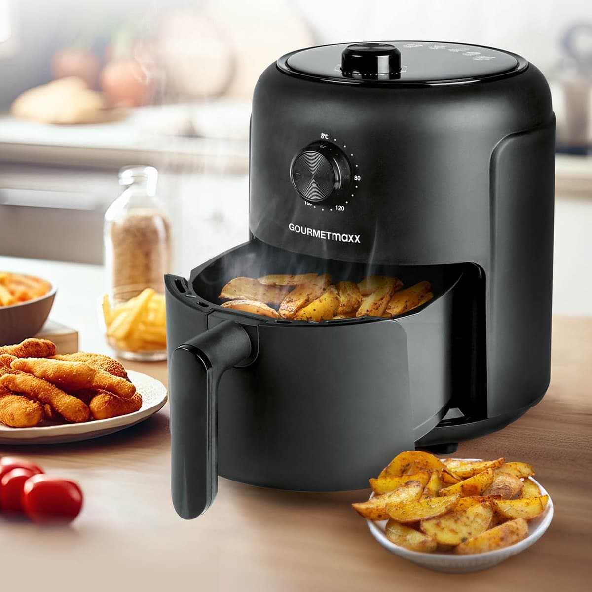 GOURMETmaxx Heteluchtfriteuse met 2,3 liter & 1000 watt - incl. timer & 8 functies — afbeelding 1