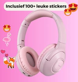 WiseQ Onbreekbare Draadloze Kinderkoptelefoon – Koptelefoon Meisje Bluetooth – Koptelefoon Kinderen Draadloos – Over Ear – 45 Uur Batterij – Met Microfoon – Volumebegrenzer – Roze — thumbnail 10