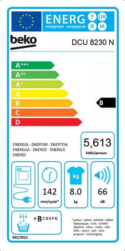 Beko DCU 8230N Condensdroger — thumbnail 9