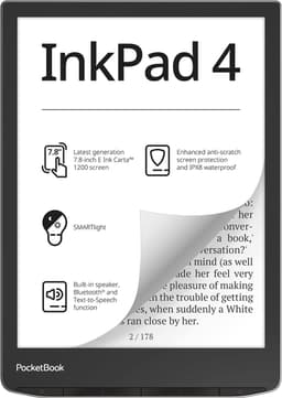 PocketBook - Inkpad 4 - Stardust Silver - 7,8 inch - Tekst-naar-spraak - Waterbestendig - Bluetooth - Ondersteunt alle bekende indelingen voor e-books en luisterboeken — thumbnail 5
