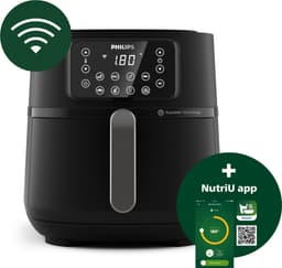 Philips Airfryer Connected 5000 Series - HD9285/93 - 7,2 liter (XXL) - Heteluchtfriteuse - RapidAir - Quickclean - Met bakvorm — thumbnail 22