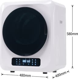 Sweiko Geventileerde wasdroger - 3 kg capaciteit - 850 W - 6 programma-instellingen - Oververhittingsbeveiliging [Energie-efficiëntieklasse G] — thumbnail 13