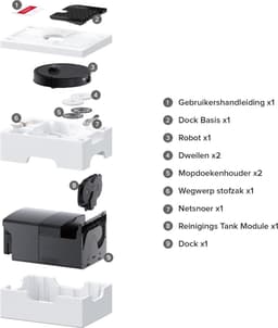 Roborock Qrevo Master zwart robotstofzuiger en dweil, 10.000 Pa, automatisch legen, wassen, drogen, basisreiniging en automatisch bijvullen, 3D-mapping — thumbnail 10