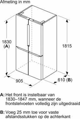 Bosch KFN96APEA - Serie 6 - Amerikaanse koelkast - Extra breed - RVS - Total no Frost nooit meer ontdooien — thumbnail 17