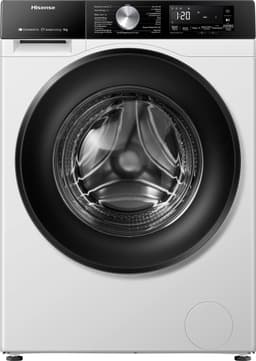 Hisense 3S Serie WF3S9045BW3/BLX - Wasmachine met Energielabel A -30% - 9kg - Autodose - 72dB (A) - Steam Wash - 1400 toeren - Power Wash 49' - ConnectLife - Inhoud Trommel 60 Liter — thumbnail 1
