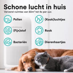 Rolfstone Air Balance XL Luchtreiniger – HEPA 13 + koolstoffilter – CADR 460 m³/u – Voor ruimtes tot 144 m² – Vermindert stof en pollen – 3 standen + turbo + slaapstand + automatische stand – Luchtkwaliteitsindicator — thumbnail 2