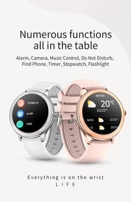 Darenci Smartwatch Flair Pro  - Smartwatch dames -Smartwatch heren -Activity Tracker- Touchscreen -Bluetooth bellen -Met extra bandje -Horloge -Stappenteller -Bloeddrukmeter -Verbrande calorieën -Zuurstofmeter -Spatwaterdicht -Zwart — thumbnail 15