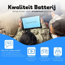 Bosstony Snelle Kids Tablet 10 inch - Ouderlijk Toezicht - 6000mAh Batterij - 192 GB - Incl Beschermpakket - Kindertablet vanaf 3 jaar - Tablet Kinderen — thumbnail 4