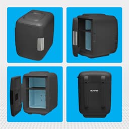 Auronic Mini Koelkast – Skincare Fridge – Make-up & Beauty – Koelen en Verwarmen – 100/240V & 12V Auto Stekker – Draagbaar – 4 Liter – Zwart — thumbnail 6