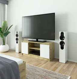 AKORD Furniture Factory OP0LRTV120ARTBIA, Eiken, 2 schappen, Mat, 2 deur(en), 400 mm, 1200 mm — thumbnail 2