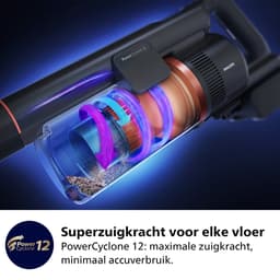 Philips Steelstofzuiger met Dweilfunctie XC8055/01 Aqua Plus - Draadloos en Zonder Zak - Zuigmond met LED Verlichting - Kruimeldief - Batterijduur tot 80 min - Lichtgewicht - Blauw — thumbnail 5
