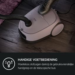 AEG AB61C1WP CLEAN 6000 - Stofzuiger met zak - Roze - Hepa filtratie - Vacuum cleaner - Alle vloertypen - 750 watt - Lang snoer 12m bereik - Compact design - 2 extra accessoires — thumbnail 2