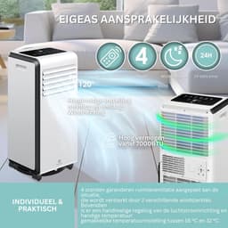 ApexArte® Mobiele Airco - Airconditioning - Ventilatoren - Airco Zonder Afvoerslang - Wit en Zwart — thumbnail 5