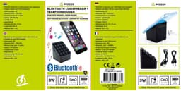 Benson Bluetooth luidspreker met telefoonhouder - 3W - 10m bereik - snelle laadtijd - compact - zwart — thumbnail 2