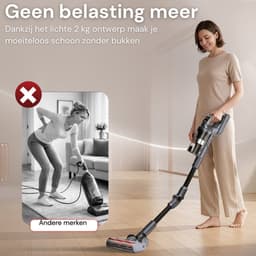 Vesora® 3-in-1 Buigbare Steelstofzuiger Draadloos zonder Zak - FLEX - Draadloze Stofzuiger - Kruimeldief Snoerloos - Vacuum Cleaner - Handstofzuiger - Stofzuiger Steel met Hepa Filter - Stofzuiger Huisdieren - Zakloze Stofzuiger — thumbnail 20