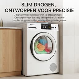 Heinner Warmtepompdroger - 7 KG - Wasdroger - 15 Programma's - LED display - Wit — thumbnail 9