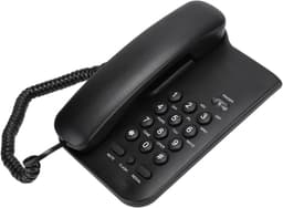 Vaste Telefoon - Bedrade Telefoon - Thuis Kantoor - Geen Batterij Nodig - Klein Formaat - Zwart — thumbnail 6