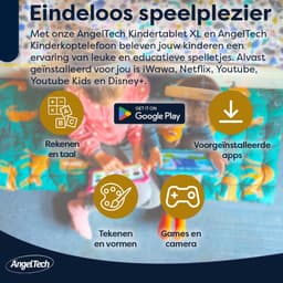 AngelTech Kinderpakket XL - Kindertablet XL + Kinderkoptelefoon - Combipakket - Kindertablet Vanaf 3 Jaar – Kinder Tablet – Kids Tablet - Tablet voor Kinderen - Blauw — thumbnail 5