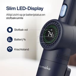 Samako Kruimeldief NanoDetect Pro 135W - Kruimelzuiger Snoerloos - Krachtige Handstofzuiger 16Kpa - Draadloos - Autostofzuiger — thumbnail 2