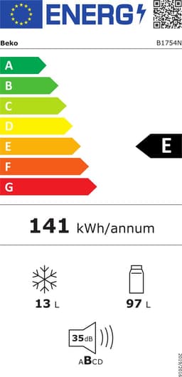 Beko B1754N - Tafelmodel koelkast - Inbouw — thumbnail 2