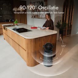 Bloomfold Luchtreiniger en Ventilator Cyclone – H13 HEPA & UVC-licht – 400 m³/h CADR – Air Purifier - Medische Filtratieklasse tegen Pollen & Fijnstof — thumbnail 4