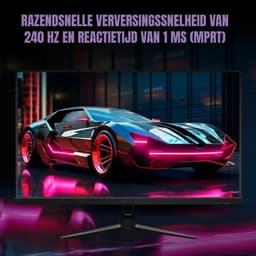 Zyrex® Gaming Monitor 240hz - Gaming Monitor -Zwart - ‎‎16cm x 62cm x 46cm — thumbnail 4