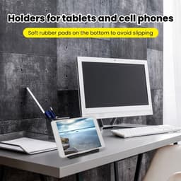 Tabletstandaard - Telefoonhouder - Video Kijken - Vijf Versnellingen Verstelbaar - 7-11 inch - Zwart — thumbnail 5