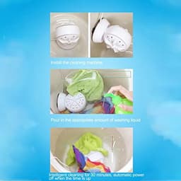 Ultrasone Wasmachine, Draagbare USB-wasmachine met Dubbele Turbine, Efficiënte Reiniging Thuiswasmachine voor Babykleding, Ondergoed of Kleine Artikelen — thumbnail 6