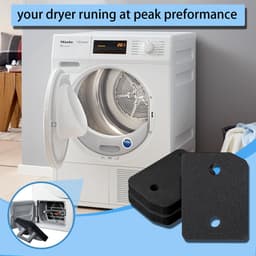 3 plintfilters vervanging voor alle Miele T1-drogers - plintfilter voor het filteren van pluizen in wasdrogers - vervangingsonderdeel 9164761 — thumbnail 2
