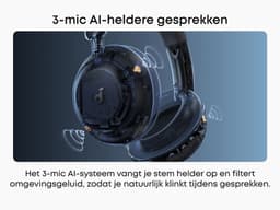 soundcore Space 2 by Anker, Active Noise Cancelling Koptelefoon, Comfortabele Pasvorm, 50H Speeltijd, LDAC Hi-Res Draadloze Audio, Dual Connection, Helderre Gesprekken, Bluetooth 6.1, Nap Mode, Draagdetectie — thumbnail 6