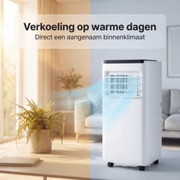 Komodo Mobiele Airco 9000 BTU – 3-in-1 Airconditioner (Koelen, Ventileren & Ontvochtigen) – Met Afvoerslang & Afstandsbediening – Mobiele Airconditioning — thumbnail 10