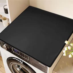 Wasmachine Droger Bovenmat - Apparaat Beschermhoes - Apparaten Beschermen - Waterdicht Siliconen Materiaal - 60x60cm - Zwart — thumbnail 1