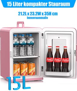 KESSER® Tafelmodel Koelkast 15 Liter AC DC 220-240V en 12V - Mini Koelkast Vrijstaand met Verwarmingsfunctie - Koelbox ideaal voor Auto en camperen - — thumbnail 3