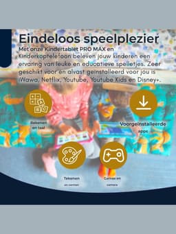 Florixa® Kindertablet Deplay - Kinder Tablet Deplay - Kindertablet Deplay Pro - Roze - 23cm x 13cm x 1cm — thumbnail 2