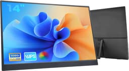 HDeye 14" Draagbare Monitor – 100% sRGB, 1920x1200 IPS, 400cd/m², Dual USB-C, Ultra-Slim 0,56kg – Voor Laptop & Telefoon — thumbnail 1